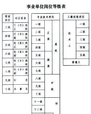 事业编职级级别详解，一览表、深度解读与全面概述