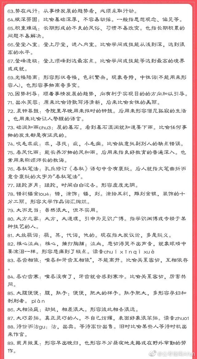 公考必备，常用词语成语详解及运用指南