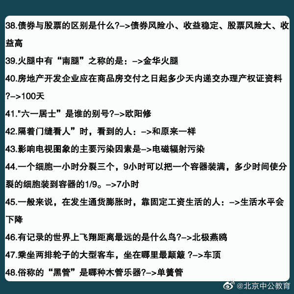 公务员行测常识100题详解及答案解析