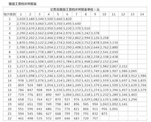 国家公务员职级级别全面概览