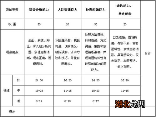 公务员面试结构化评分表，构建公正高效的面试评估体系框架