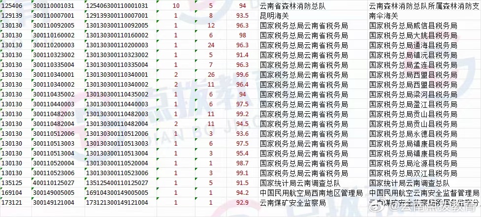 2024年云南公务员进面分数线深度解析